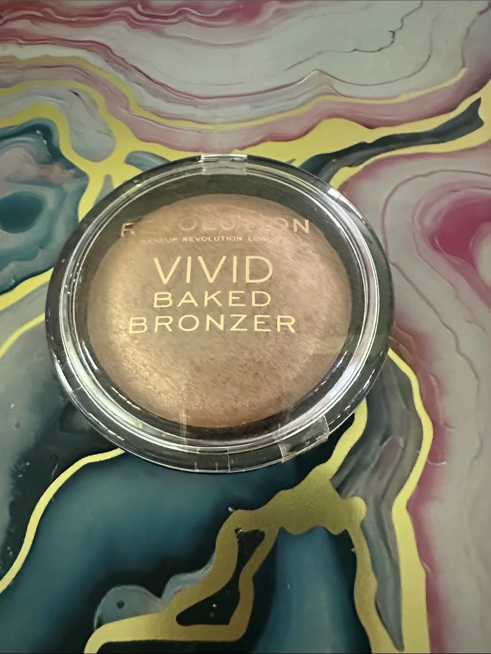 Revolution Vivid Baked Bronzer - Warm Bronze Shade Name   Golden Bronze